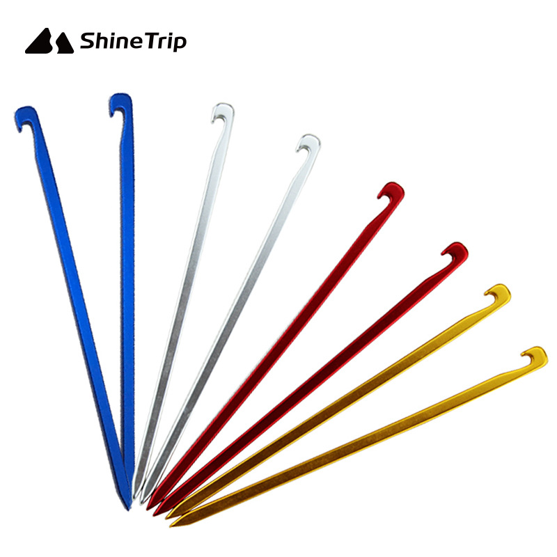 Nail Art Glossy - Shine Trip ตะปูเต็นท์ความแข็งแรงสูง, หมุดกราวด์อลูมิเนียมอัลลอยด์, อุปกรณ์เต็นท์, เสากราวด์สี่เหลี่ยม