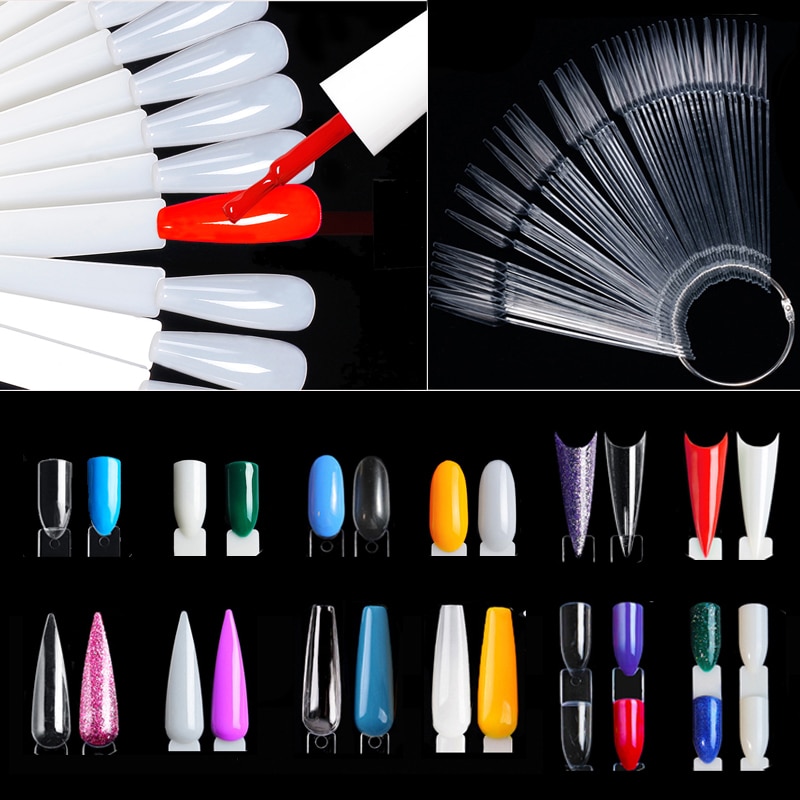 Nail Art Vector - เล็บ Sticks ธรรมชาติสีเล็บ Swatch แผนภูมิแหวนเล็บปลอมเจล Polish