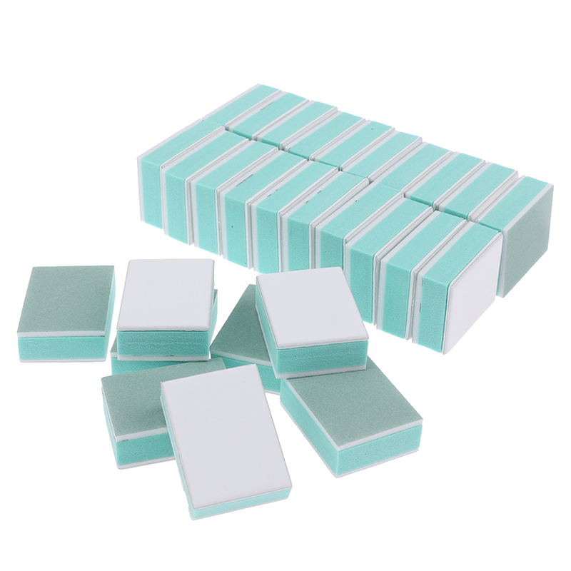 Nail Art Glossy - 50 ชิ้น/ล็อตมินิเล็บบัฟเฟอร์กรวดเล็บ Sanding UV GEL Shining