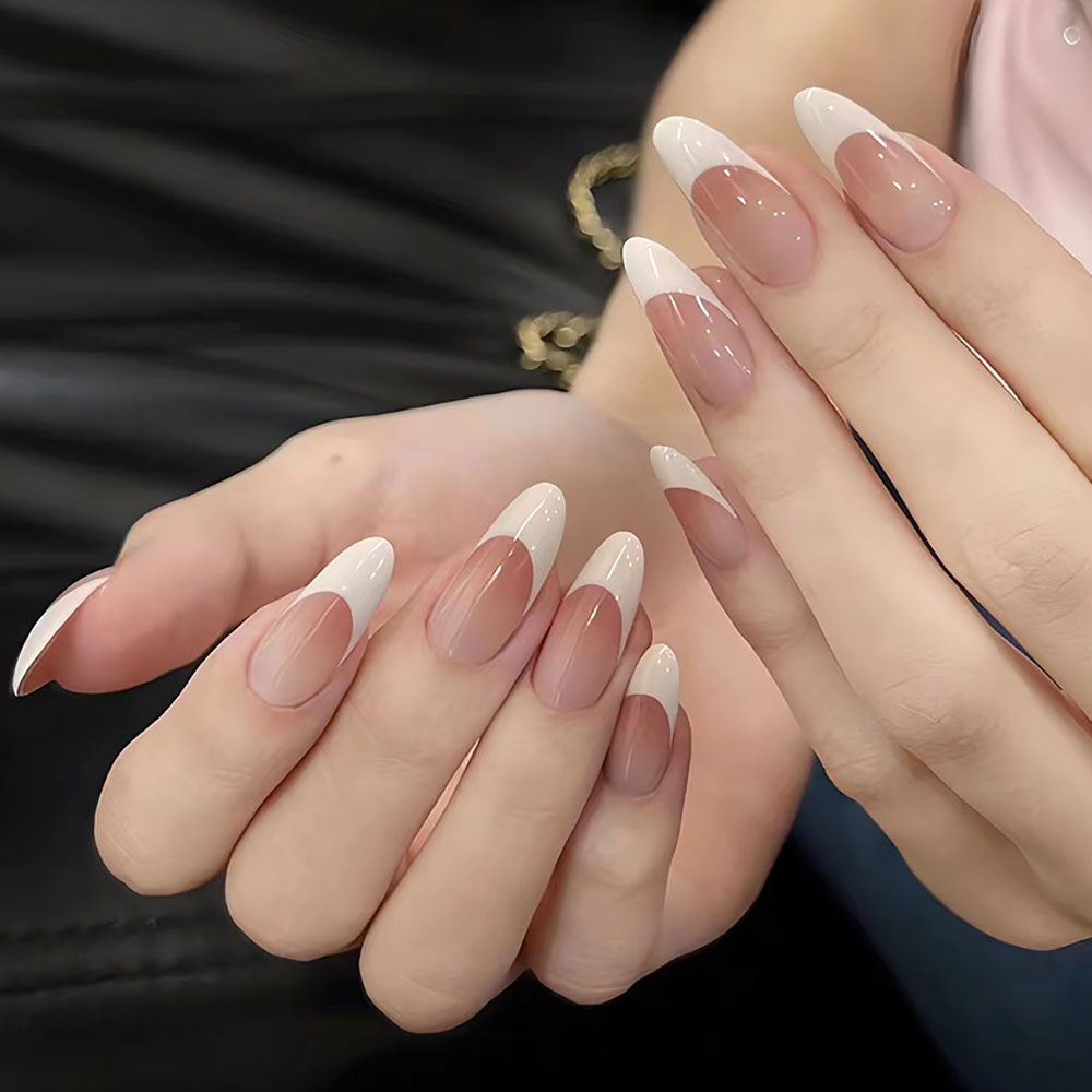 120pcs สีชมพูอัลมอนด์ขนาดกลางภ - Nail Art Pink บทวิจารณ์และราคา