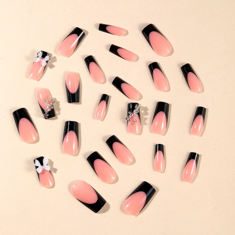 24 ชิ้น เล็บปลอมแบบกดติดสำหรับ - Nail Art Pink บทวิจารณ์และราคา