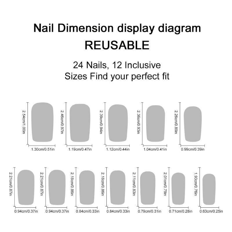 24 ชิ้น เล็บปลอมแบบกดติดสำหรับ - Nail Art Pink บทวิจารณ์และราคา