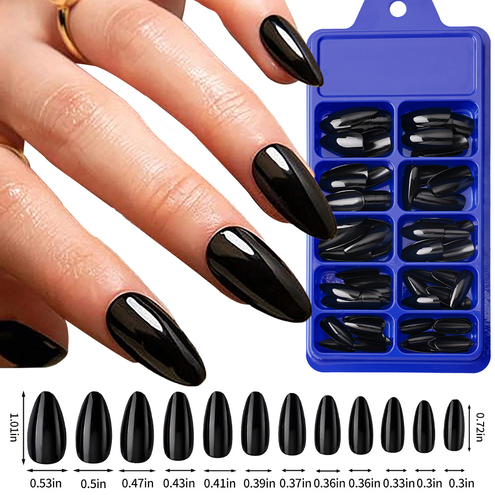 เล็บปลอมแบบกดติดทรงอัลมอนด์ 10 - Nail Art Pink บทวิจารณ์และราคา