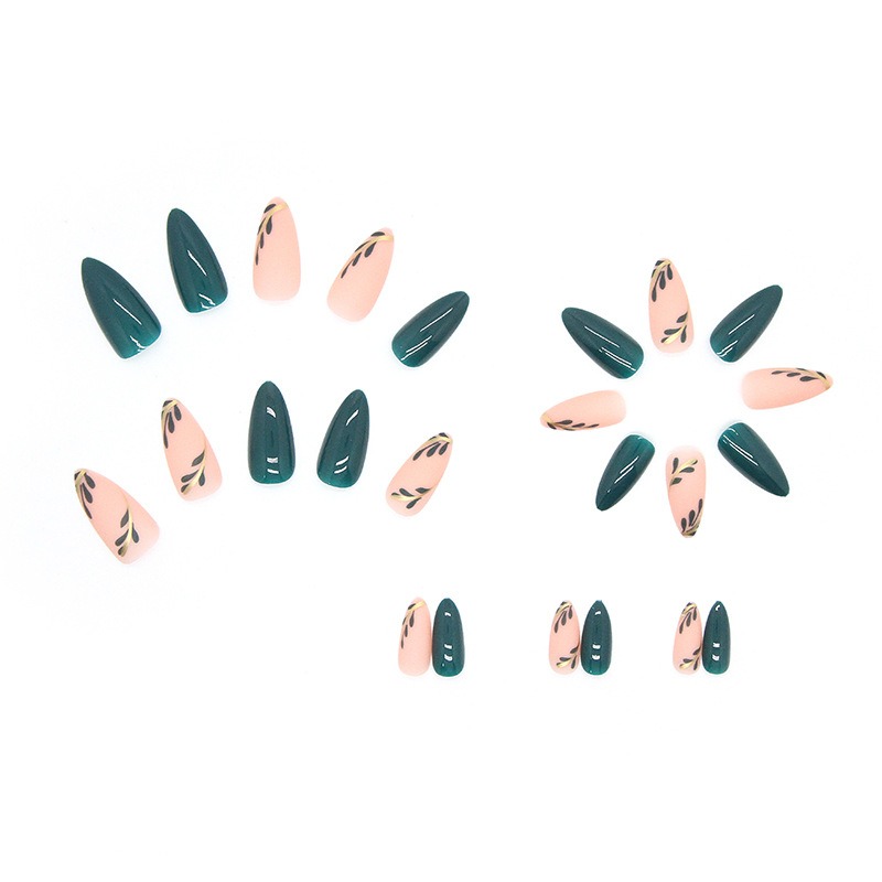 24 ชิ้น/เซ็ตความยาวปานกลางอัลม - Nail Art Pink บทวิจารณ์และราคา