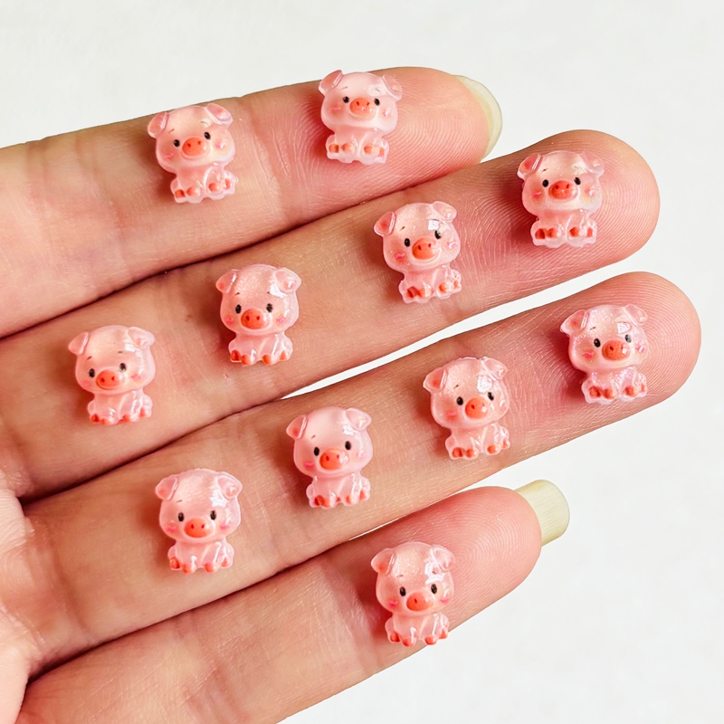 เรซิ่นตกแต่งเล็บรูปหมูการ์ตูนข - Nail Art Vintage บทวิจารณ์และราคา