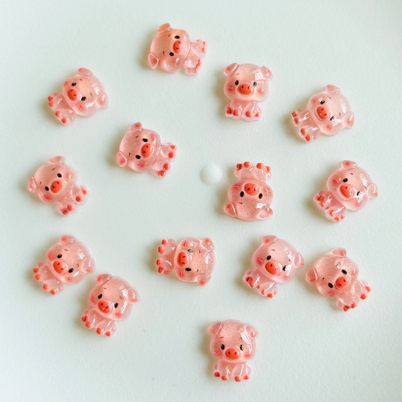 เรซิ่นตกแต่งเล็บรูปหมูการ์ตูนข - Nail Art Vintage บทวิจารณ์และราคา