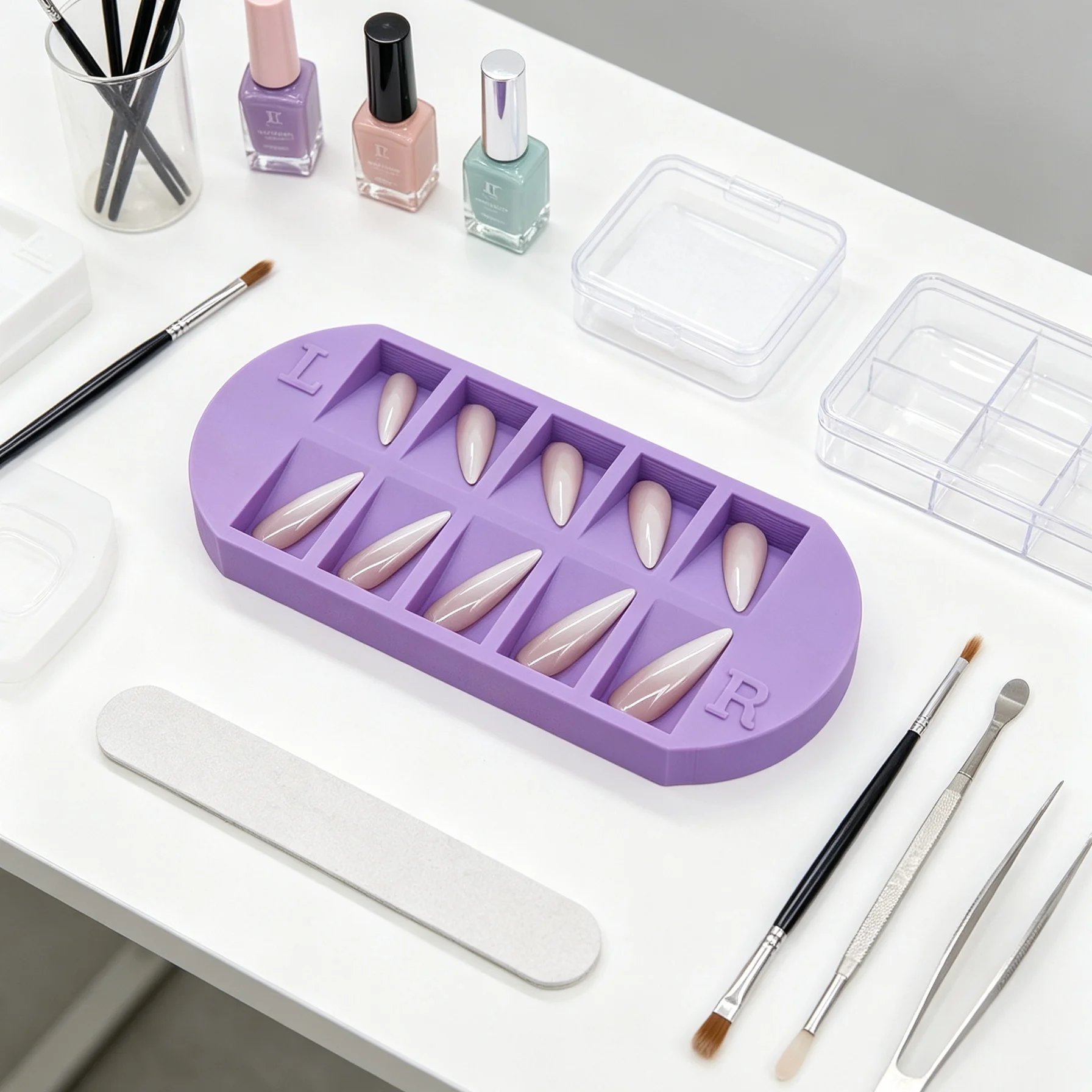ถาดเก็บปลายเล็บ 8 ช่อง พร้อมสั - Nail Art Vector บทวิจารณ์และราคา