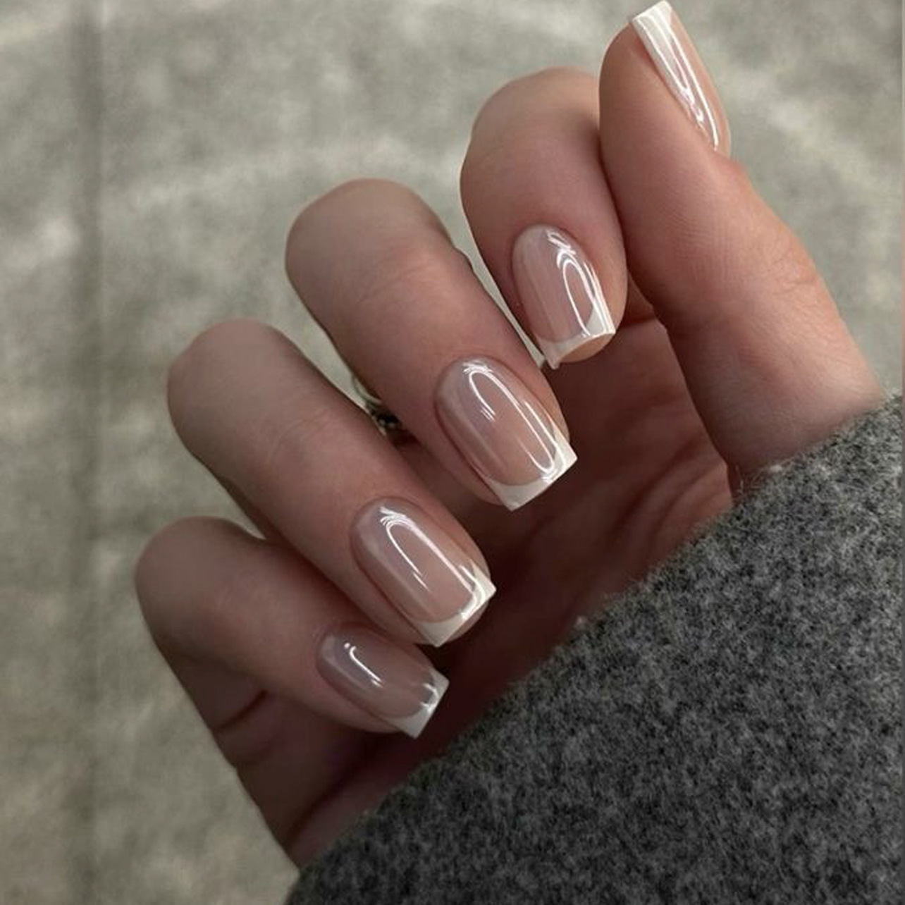 เล็บปลอมแบบกดติด 24 ชิ้น สีขาว - Nail Art Simple บทวิจารณ์และราคา