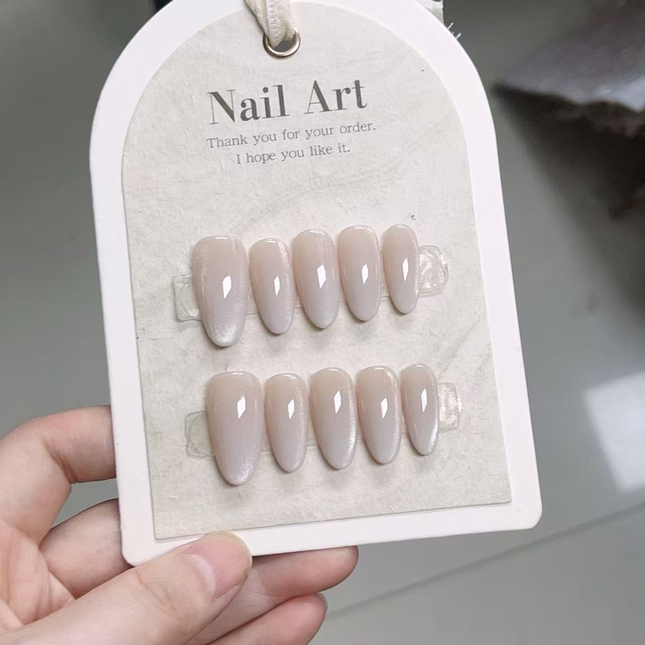 เล็บปลอมแบบกดติด 10 ชิ้น สีพื้ - Nail Art French Nails บทวิจารณ์และราคา