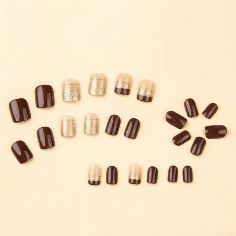 เล็บปลอมทรงสี่เหลี่ยมสั้นสำหรั - Nail Art Glossy บทวิจารณ์และราคา