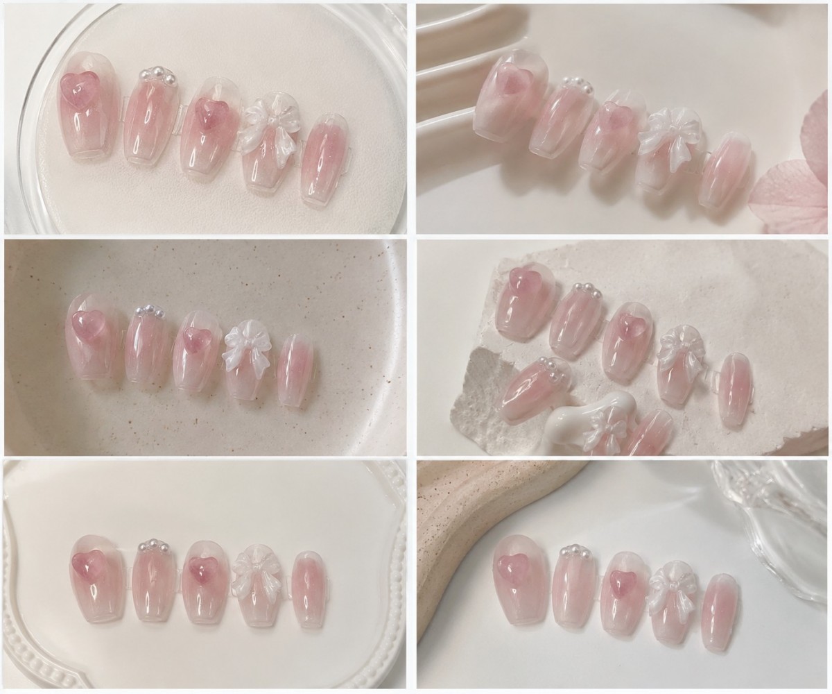 เล็บปลอมสีชมพูหวานสไตล์เจ้าหญิ - Nail Art Pink บทวิจารณ์และราคา