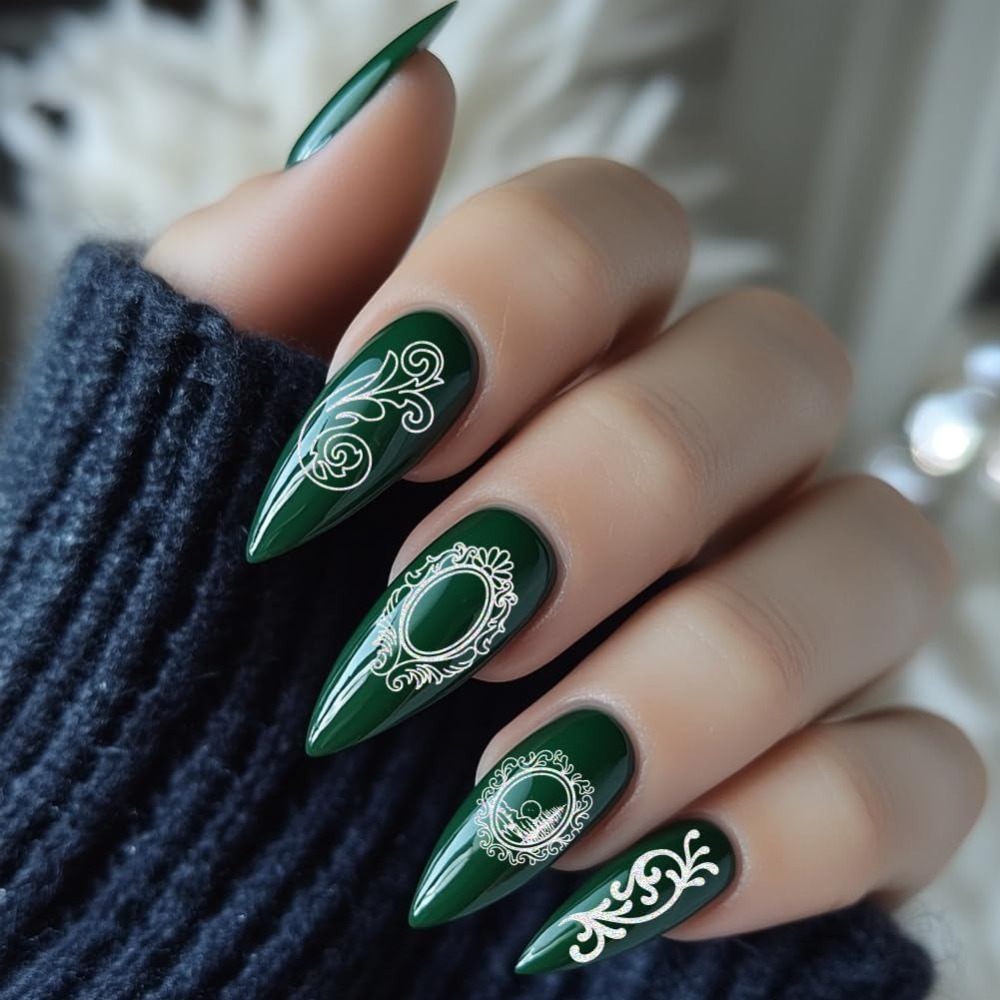 แผ่นปั๊มลายเล็บลายกรอบรูปวินเท - Nail Art Vintage บทวิจารณ์และราคา