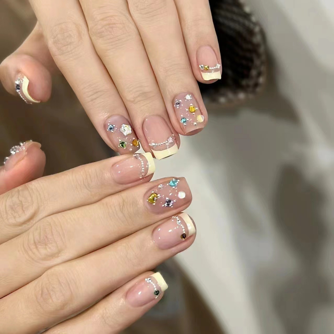 10 ชิ้นสั้นสแควร์ภาษาฝรั่งเศสค - Nail Art Simple บทวิจารณ์และราคา