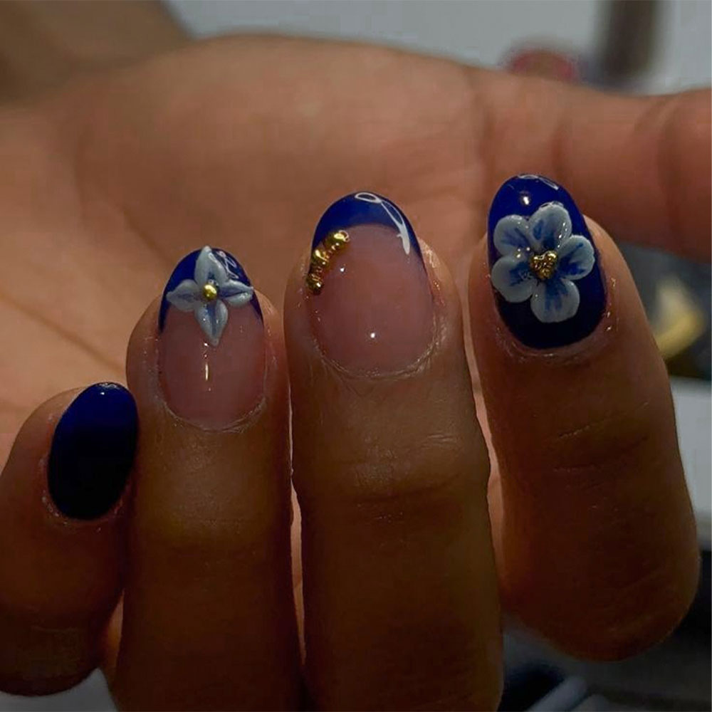 สติกเกอร์ติดเล็บเจล 3 มิติ รูป - Nail Art French Nails บทวิจารณ์และราคา