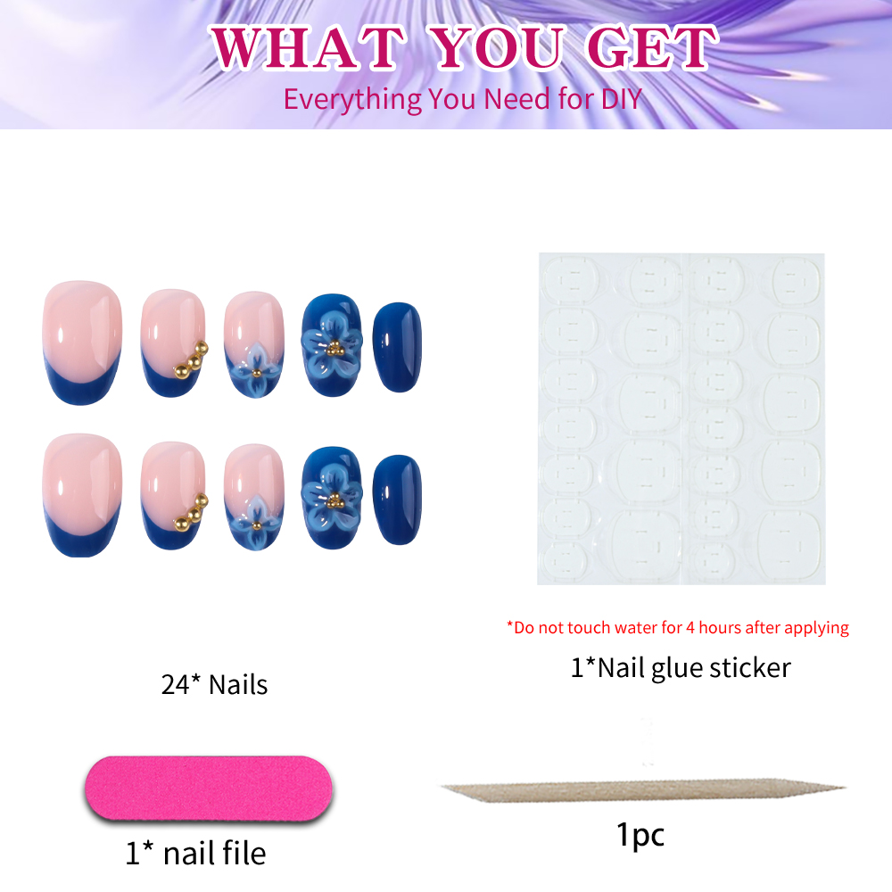 สติกเกอร์ติดเล็บเจล 3 มิติ รูป - Nail Art French Nails บทวิจารณ์และราคา