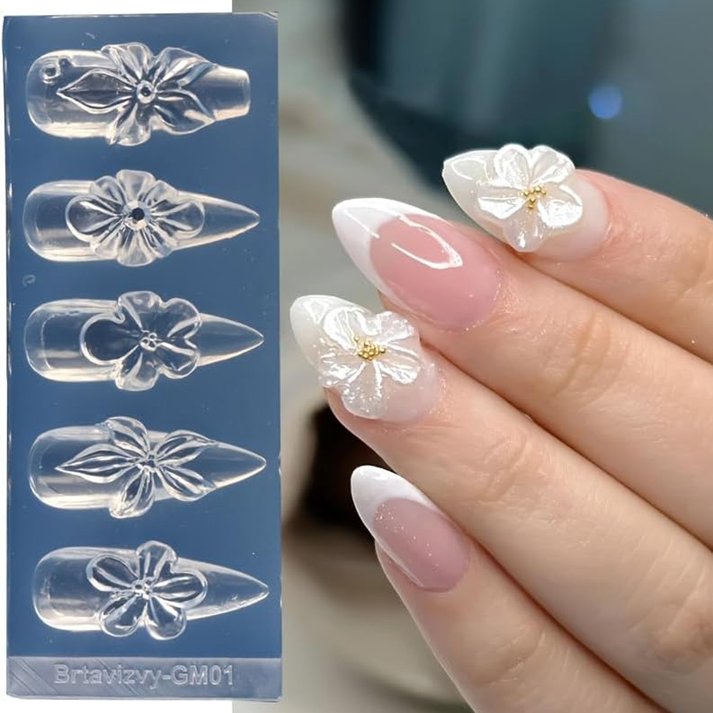 แม่พิมพ์ซิลิโคนลายดอกไม้ 3 มิต - Nail Art Vintage บทวิจารณ์และราคา