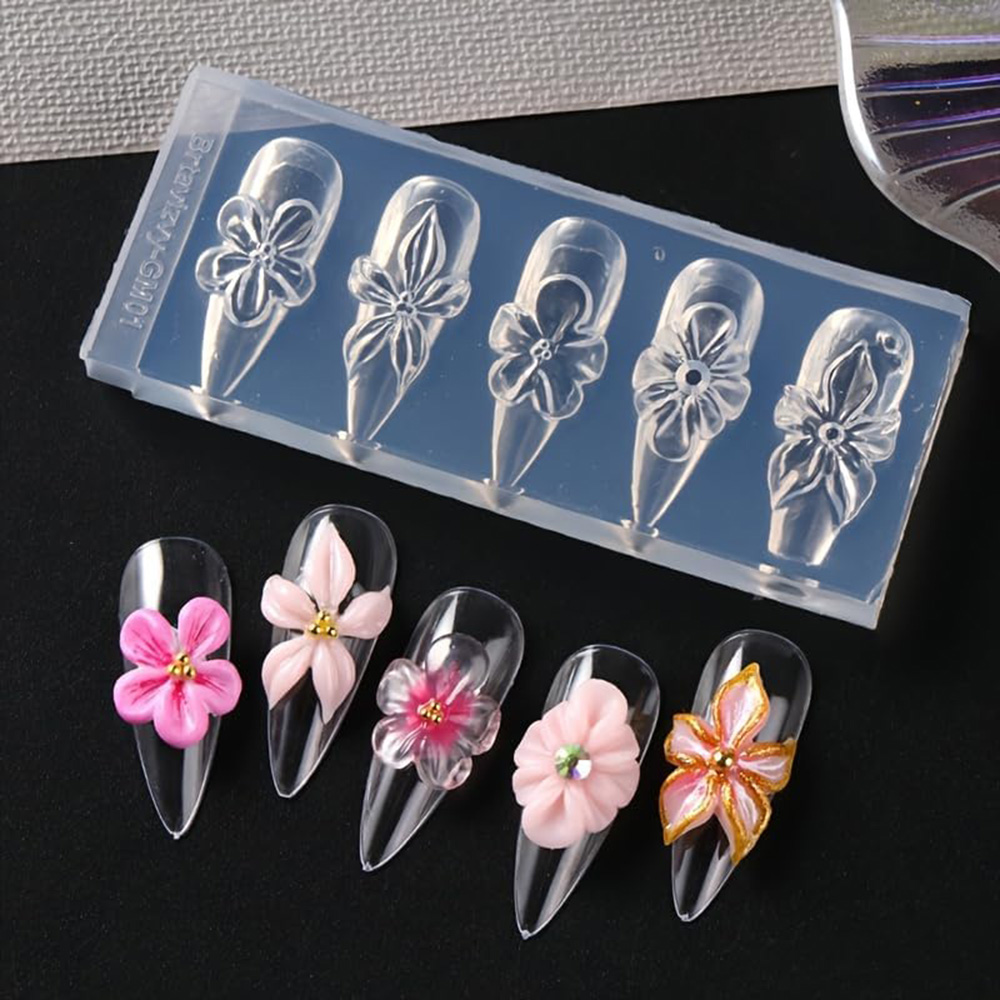 แม่พิมพ์ซิลิโคนลายดอกไม้ 3 มิต - Nail Art Vintage บทวิจารณ์และราคา