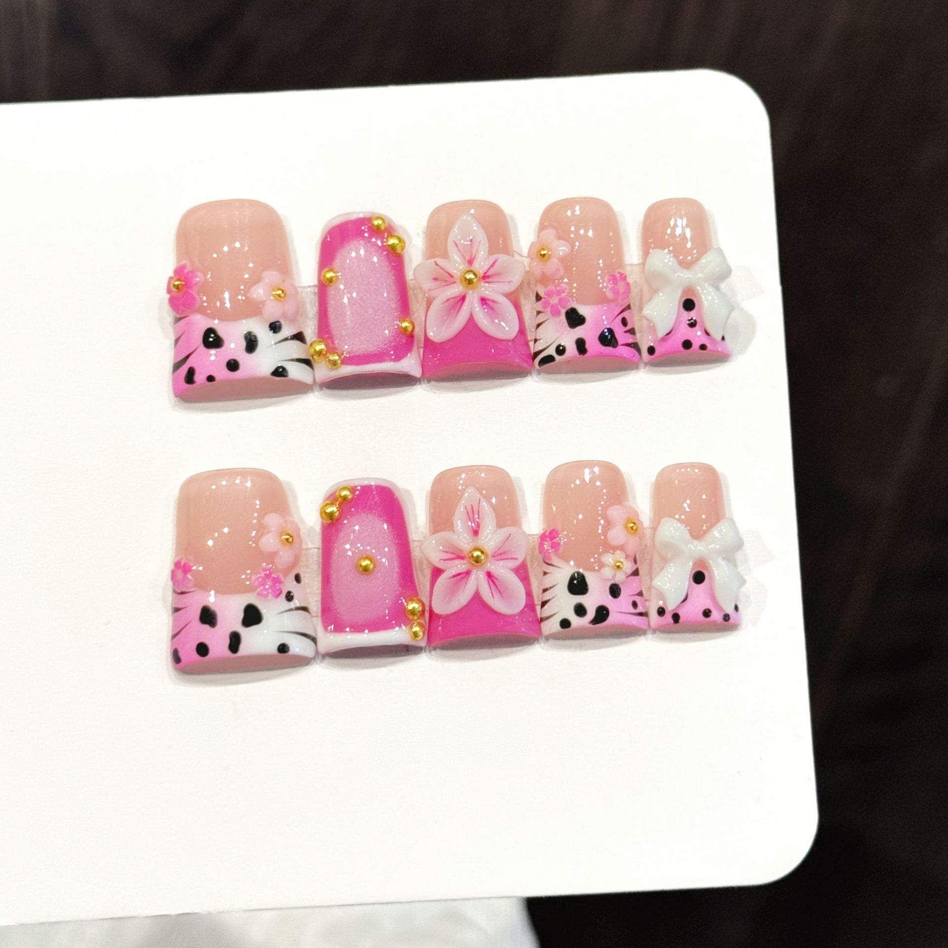 ชุดเล็บปลอมสไตล์ทะเล 10 ชิ้น แ - Nail Art French Nails บทวิจารณ์และราคา