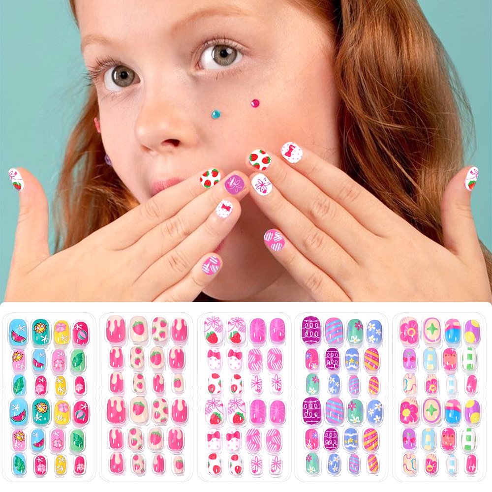 120 ชิ้น 5 ชุด Candy เด็กกดบนเ - Nail Art Pink บทวิจารณ์และราคา