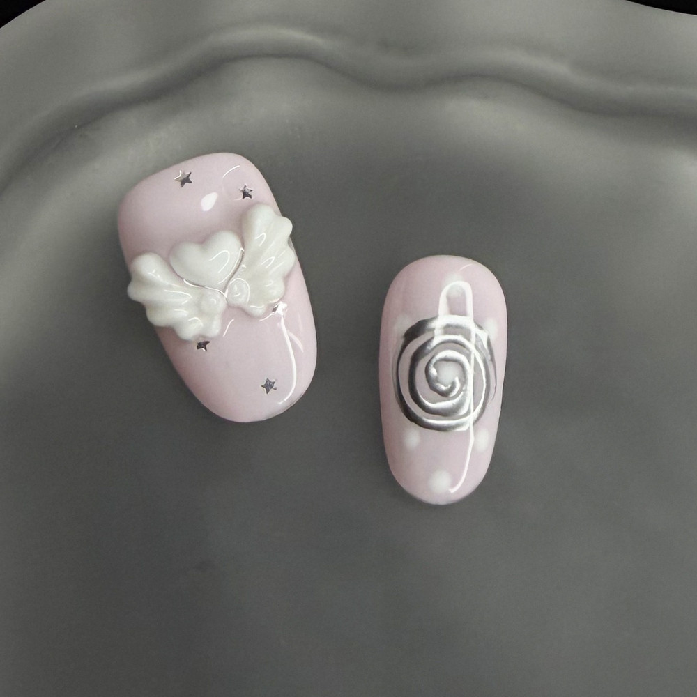 เล็บปลอมสไตล์วินเทจเกาหลีแบบกด - Nail Art Vintage บทวิจารณ์และราคา