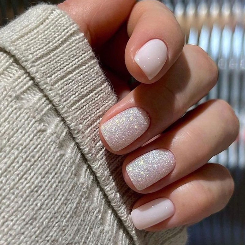 เล็บปลอมแบบสั้น 24 ชิ้น/ชุด สำ - Nail Art French Nails บทวิจารณ์และราคา