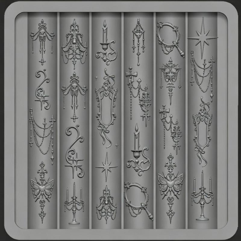 แม่พิมพ์ลายเล็บสไตล์บาโรกวินเท - Nail Art Vintage บทวิจารณ์และราคา