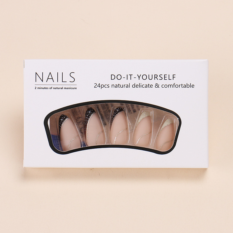 เล็บปลอมสไตล์ฝรั่งเศส 24 ชิ้น  - Nail Art French Nails บทวิจารณ์และราคา