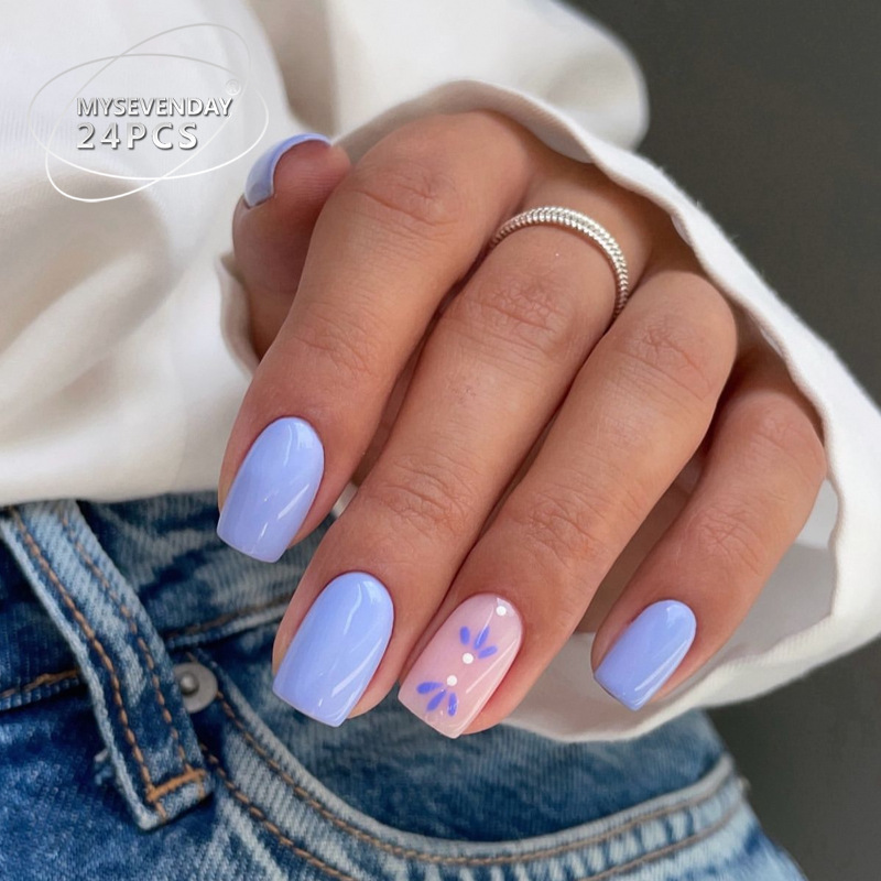 เล็บปลอมสไตล์ฝรั่งเศส 24 ชิ้น  - Nail Art French Nails บทวิจารณ์และราคา
