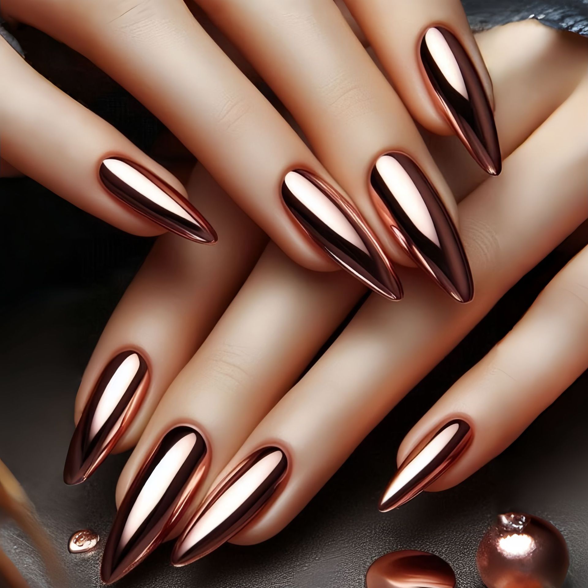 เล็บปลอมขนาดกลางสำหรับผู้หญิงแ - Nail Art Glossy บทวิจารณ์และราคา