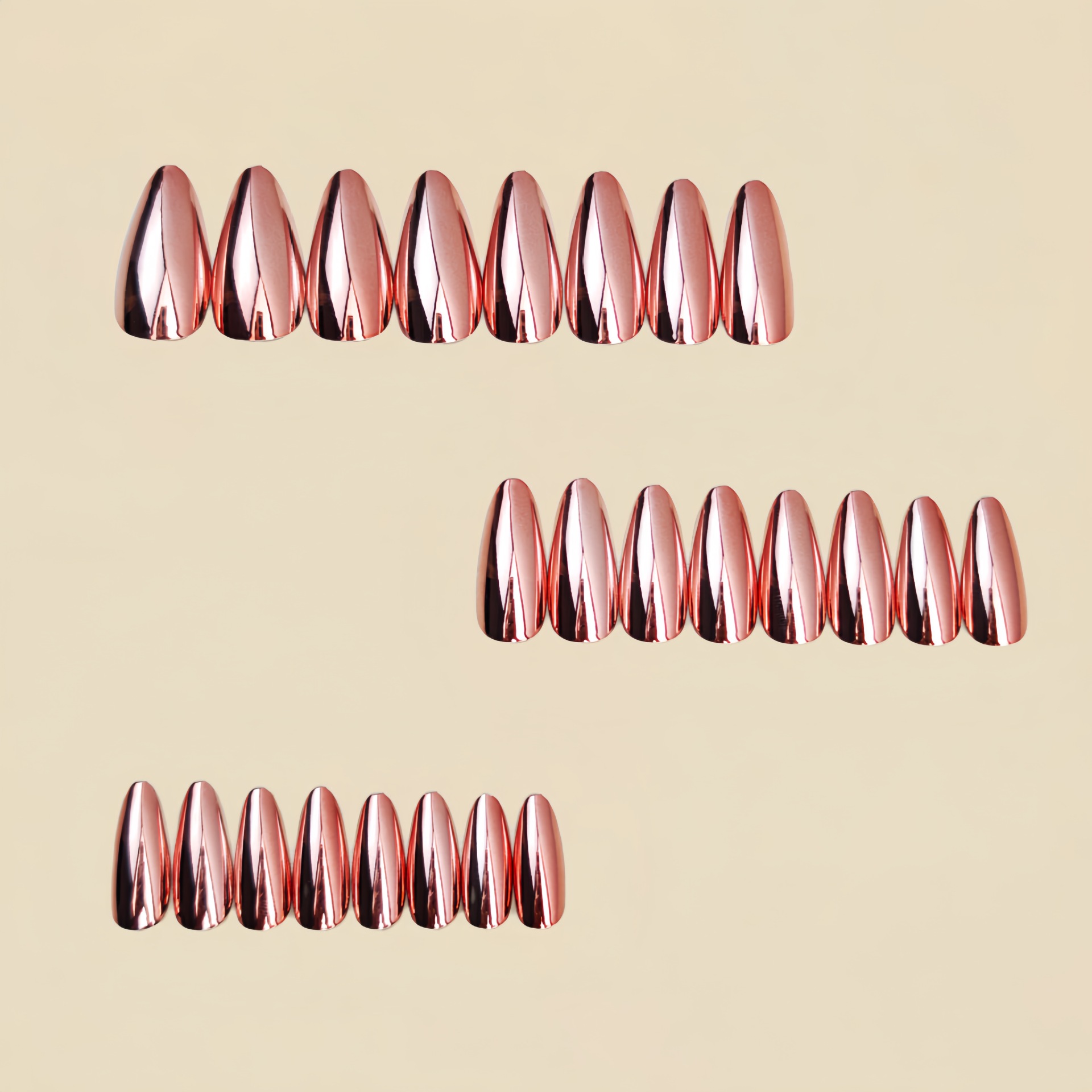 เล็บปลอมขนาดกลางสำหรับผู้หญิงแ - Nail Art Glossy บทวิจารณ์และราคา